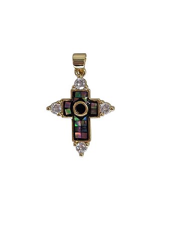 Pingente Crucifixo Abalone