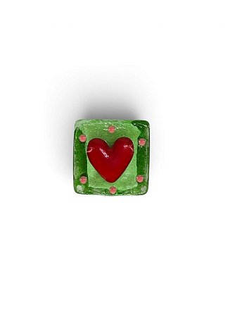 Porcelana Quadrada Coração Jelly