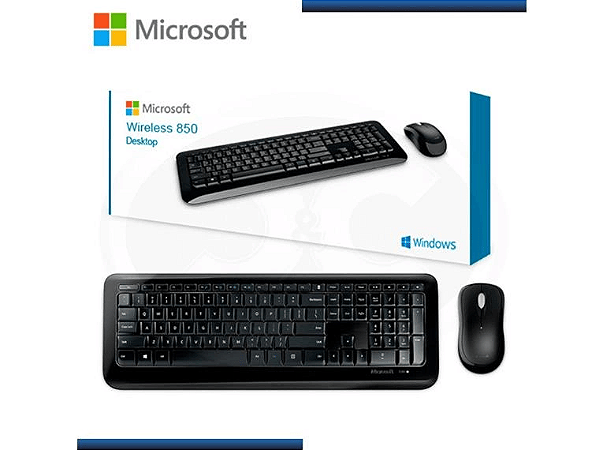 Kit Teclado E Mouse Microsoft Wireless 850 Preto - Py9-00021