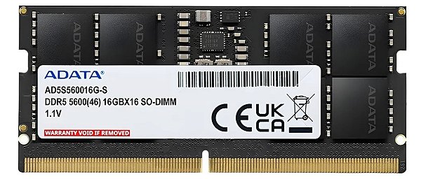 Memoria Adata frequência 5600B DDR5 16GB notebook