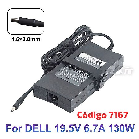 Fonte Notebook Dell 19,5V 6.7A 130W 4.5x3.0mm