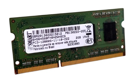 Memoria Smart ddr3 2GB notebook frequência 10600/1333