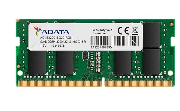 Memoria ddr4 32GB notebook frequência 3200