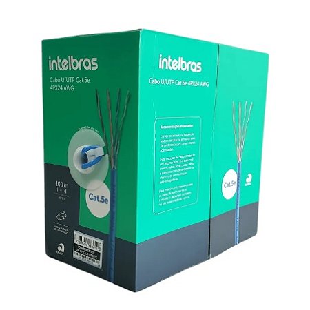 Caixa de cabo de rede intelbras cat.5e 4px24awg cinza