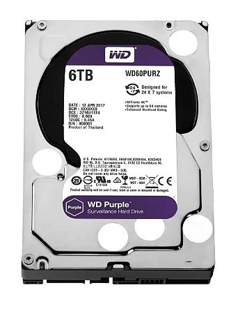 Hd Wd Purple 6tb Seguranca/vigilância/ Dvr Wd44purz