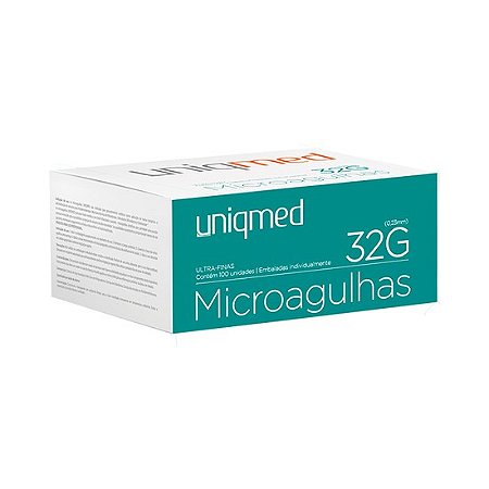MICROAGULHAS 32G X 4MM PACK COM 10 UNIDADES UNIQMED