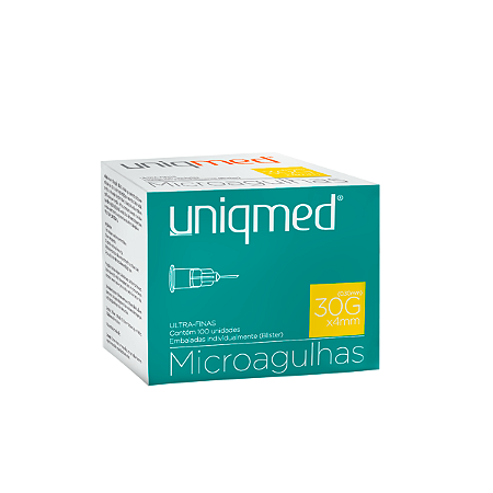MICROAGULHAS 30G X 4MM PACK COM 10 UNIDADES UNIQMED