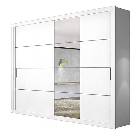 Guarda Roupa Casal 2 Portas 6 Gavetas com Espelho Imperador Plus