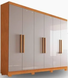 Guarda Roupa Solteiro 6 Portas e 2 Gavetas Sergipe