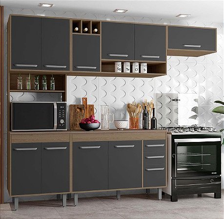 Cozinha 4 Peças com Balcão Barcelona