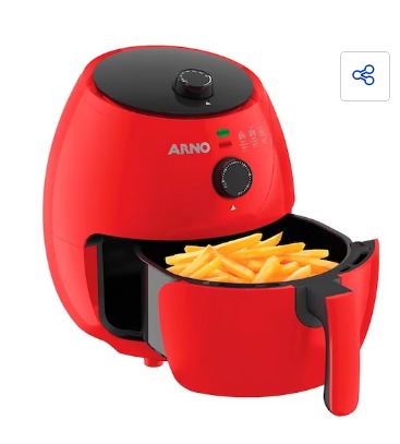 Fritadeira Elétrica Sem Óleo Airfry Arno Easy Fry 3,2L - Vermelha