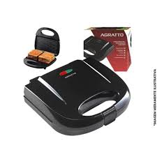 Sanduicheira E Grill Elétrico 750w Black Agratto Sa-02 220V