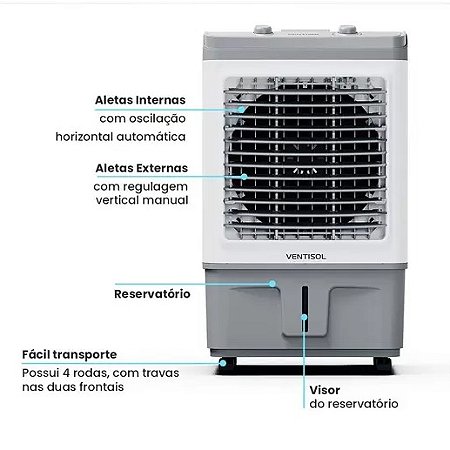 Climatizador 35 Litros Ventisol Cinza Clin35pro-02 150w 220v