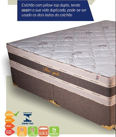 Cama Box New York - Espuma selada D33 Confort - Molas Pocket - 76cm Altura