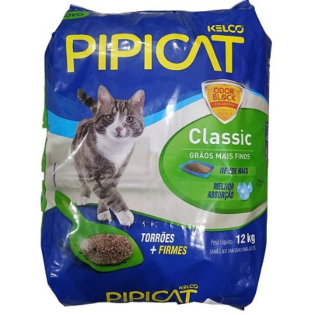 Areia para gato Pipicat Classic 12kg