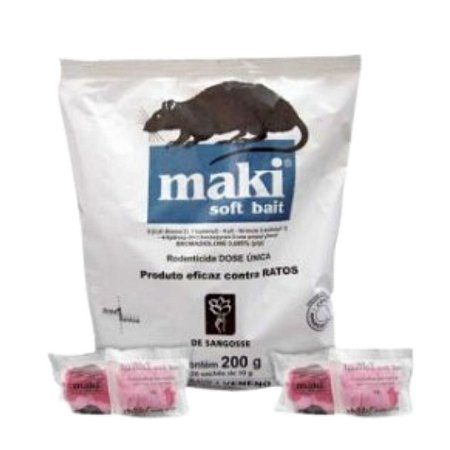 Raticida Maki Soft Bait 200g - Agrotiba