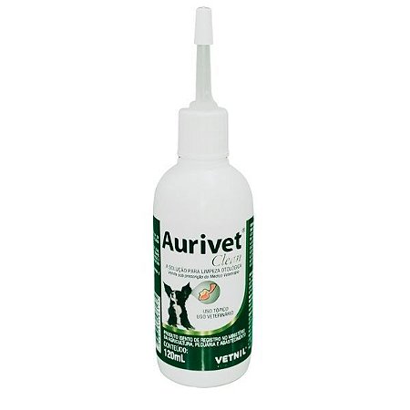 Solução Limpadora Otológica Aurivet Clean 120ml Vetnil