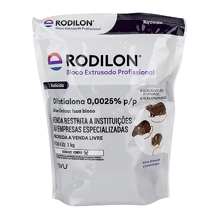 Raticida Rodilon Blocos 1Kg