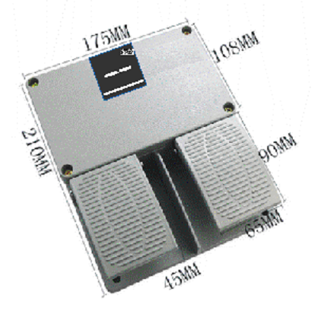 Módulo Pedal Duplo Robusto para acionamento do Transmissor - Interface Fone/Pedal