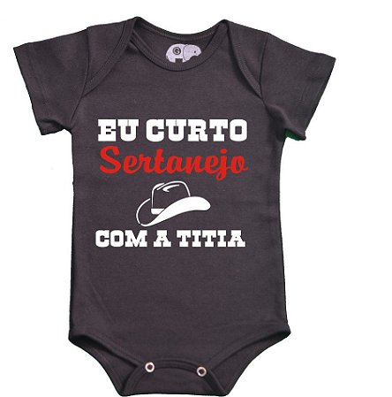 Body infantil Eu Curto Sertanejo com a Titia