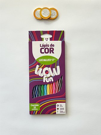 Lápis de Cor Wow Fun 12 Cores