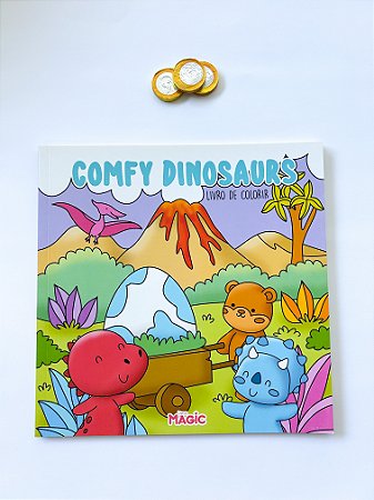 Comfy Dinosaurs - Livro de Colorir