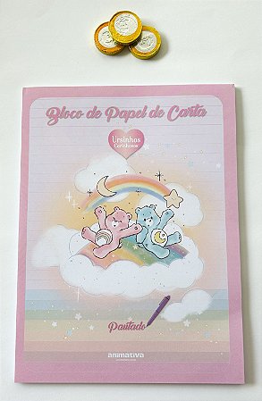 Papel de Carta - Ursinhos Carinhosos