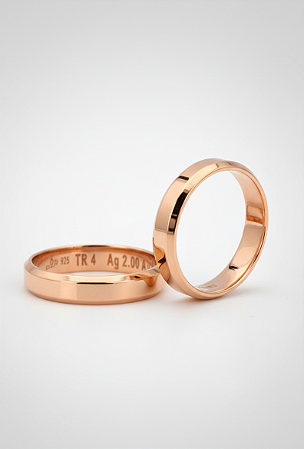 Aliança De Ouro 18k - Trapézio 4,00MM