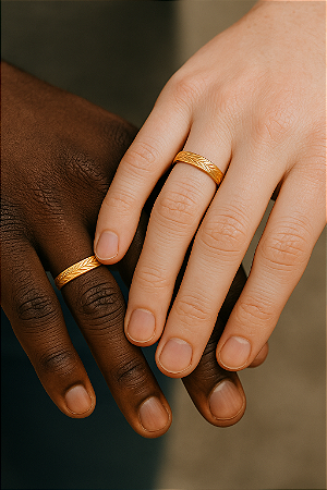 Aliança De Ouro 18k - 3D Fluidez 3,50MM