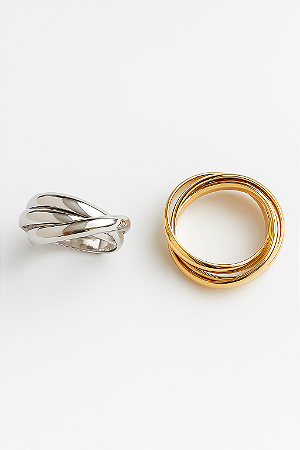 Aliança De Ouro 18k - Cartier 3 Aros Reta 3,50MM