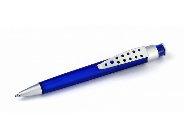 Caneta plástica com metal