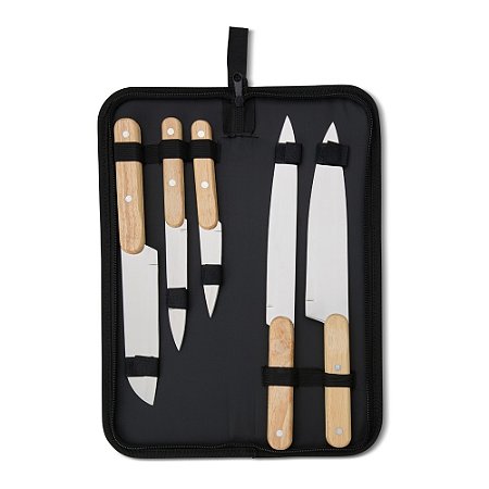 KIT CHURRASCO ESTOJO 5 PEÇAS