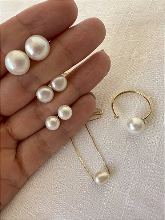 Brinco Pérolas 6mm - Shakti