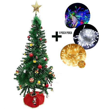 Árvore Natal 1,50 metros Decorada C/ Pisca Pisca 220 Galhos - Loja Nodeck | Grandes Ofertas Árvore Natal 1,50 metros Decorada C/ Pisca Pisca 220 Galhos - Loja Nodeck | Grandes Ofertas