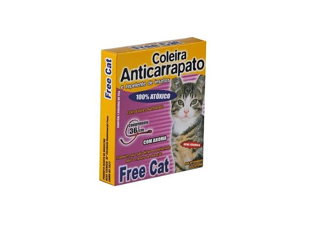 COLEIRA FREE CAT REPELEN.CARRAPATO-ADULTO - FREE05