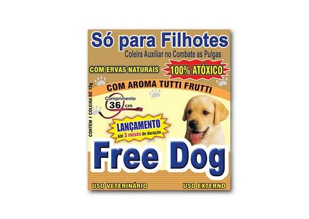 COLEIRA FREE DOG REPELENTE PULGA-FILHOTE - FREE03