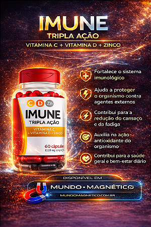 Imune Tripla Ação (Vit C, D, Zn)
