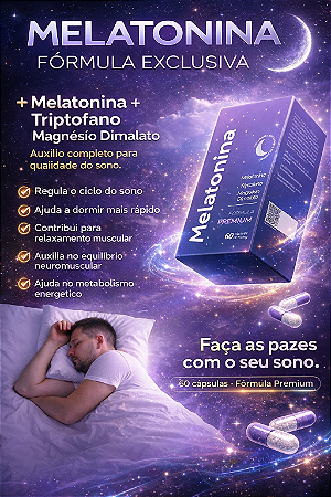 Melatonina Cápsulas (com triptofano e magnésio)