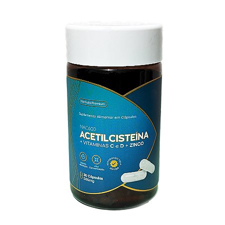 NAC 600 - Acetilcisteína (+ Vit C D e Zinco)