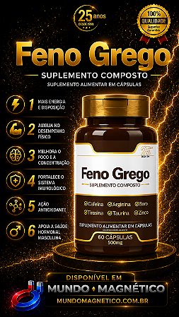 Feno Grego com Taurina (Composto energético e bem-estar)