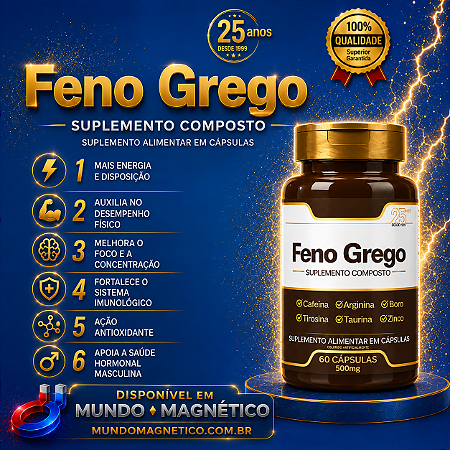 Feno Grego com Taurina (Composto energético e bem-estar)