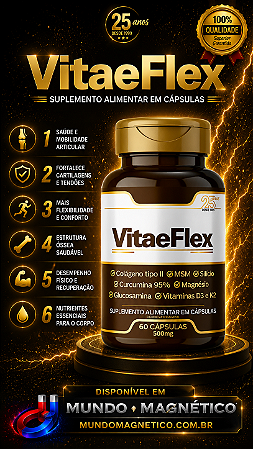 VitaeFlex – Suporte Completo para Ossos, Articulações e Mobilidade