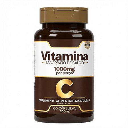VITAMINA C (ASCORBATO DE CÁLCIO) - Maior absorção/Menos acidez