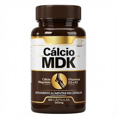 CÁLCIO MDK (Magnésio - Vit D3 - Vit K2 - Cálcio)