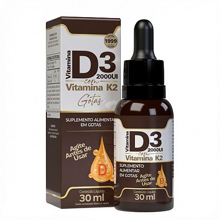 VITAMINA D3 COM VITAMINA K2 EM GOTAS