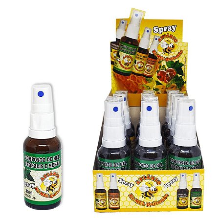 Combo com 12 Sprays Composto por Mel, Própolis e Menta 30ml