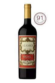 Vinho Argentino Tinto Seco Alamos Malbec Mendoza 750 ml