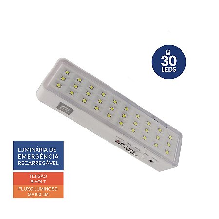 Luminária de Emergência 30 LEDS