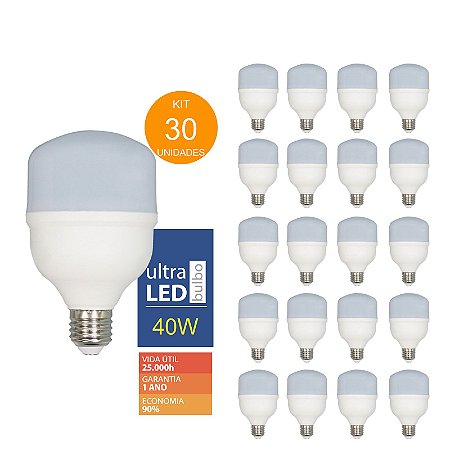 KIT 30 Unidades - LED 40W Branca