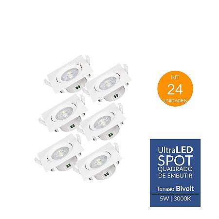 KIT 24 Unidades - Spot Embutir 5W